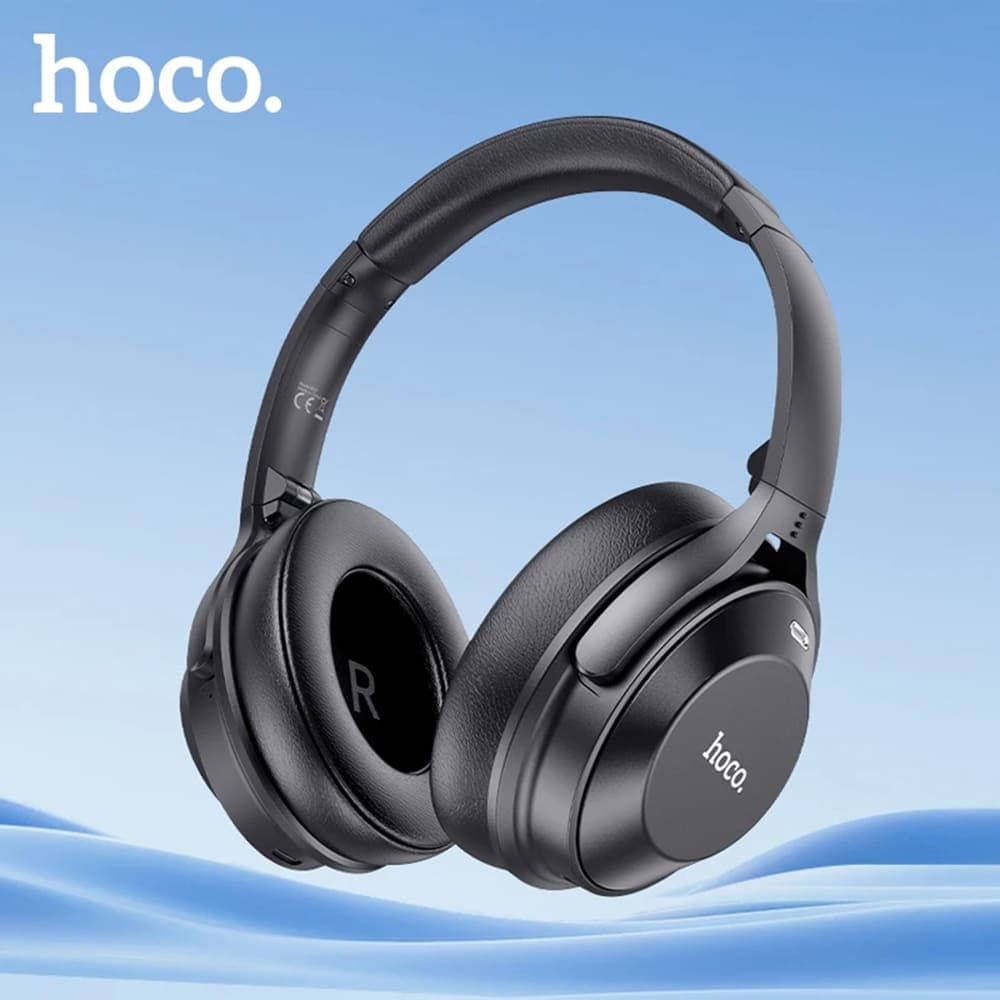 Hoco - Ασύρματα Ακουστικά (W37) - Bluetooth 5.3, Ενεργή Μείωση Θορύβου, Multipoint - Σμοκι Μπλε 6