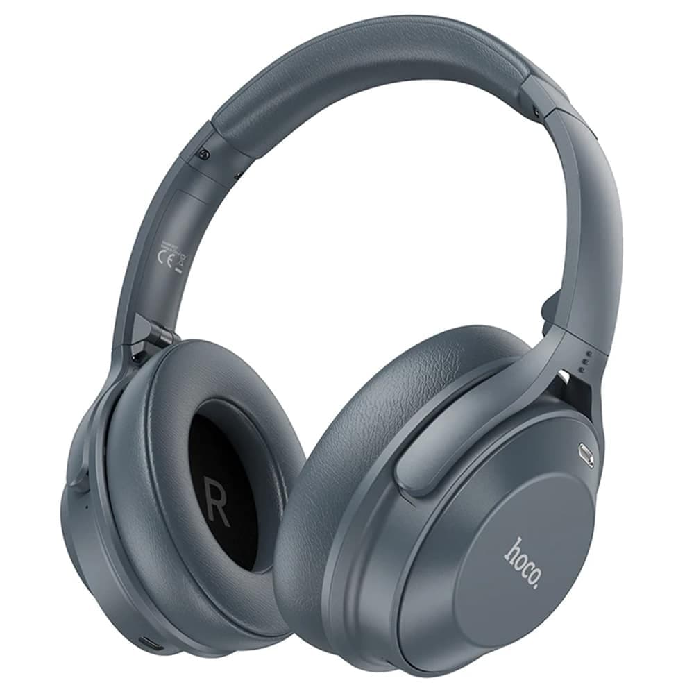 Hoco - Ασύρματα Ακουστικά (W37) - Bluetooth 5.3, Ενεργή Μείωση Θορύβου, Multipoint - Σμοκι Μπλε