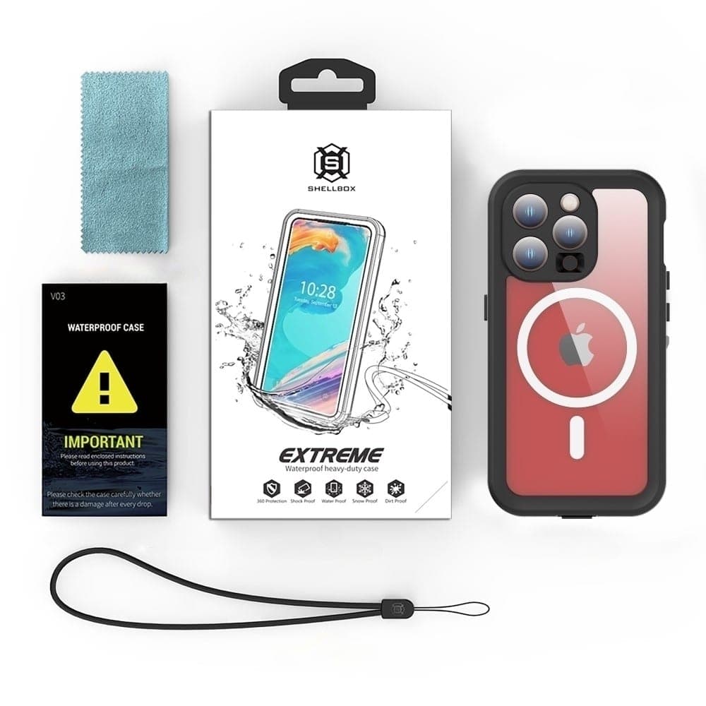 ShellBox - Αδιάβροχη Θήκη MagSafe IP68 - iPhone 15 Pro - Μαύρο 4