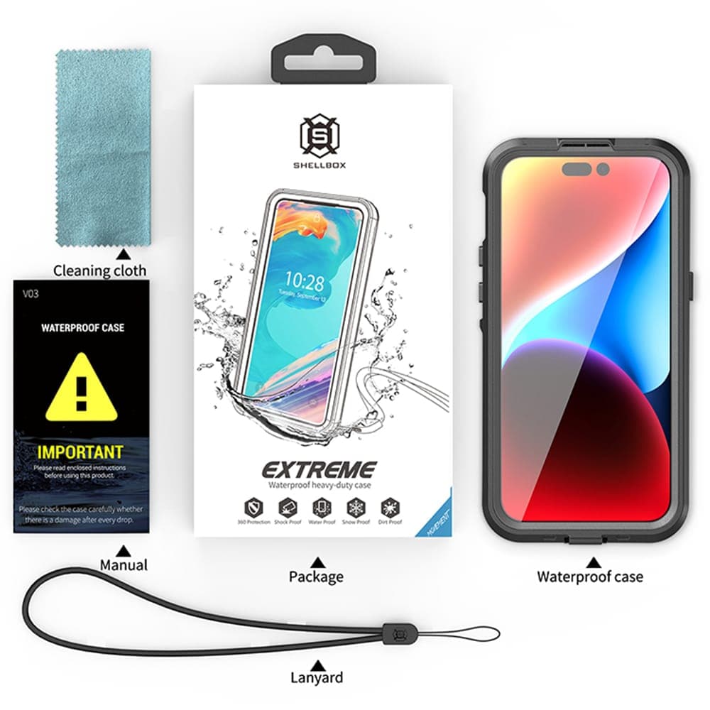 ShellBox - Αδιάβροχη Θήκη MagSafe IP68 - iPhone 15 Pro Max - Μαύρο 7
