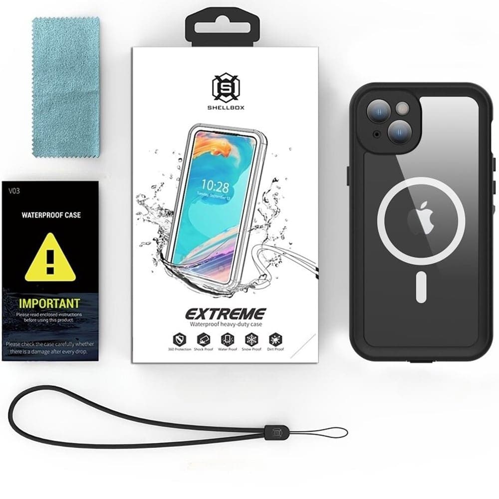 ShellBox - Αδιάβροχη Θήκη IP68 MagSafe - iPhone 15 Plus - Μαύρο 4