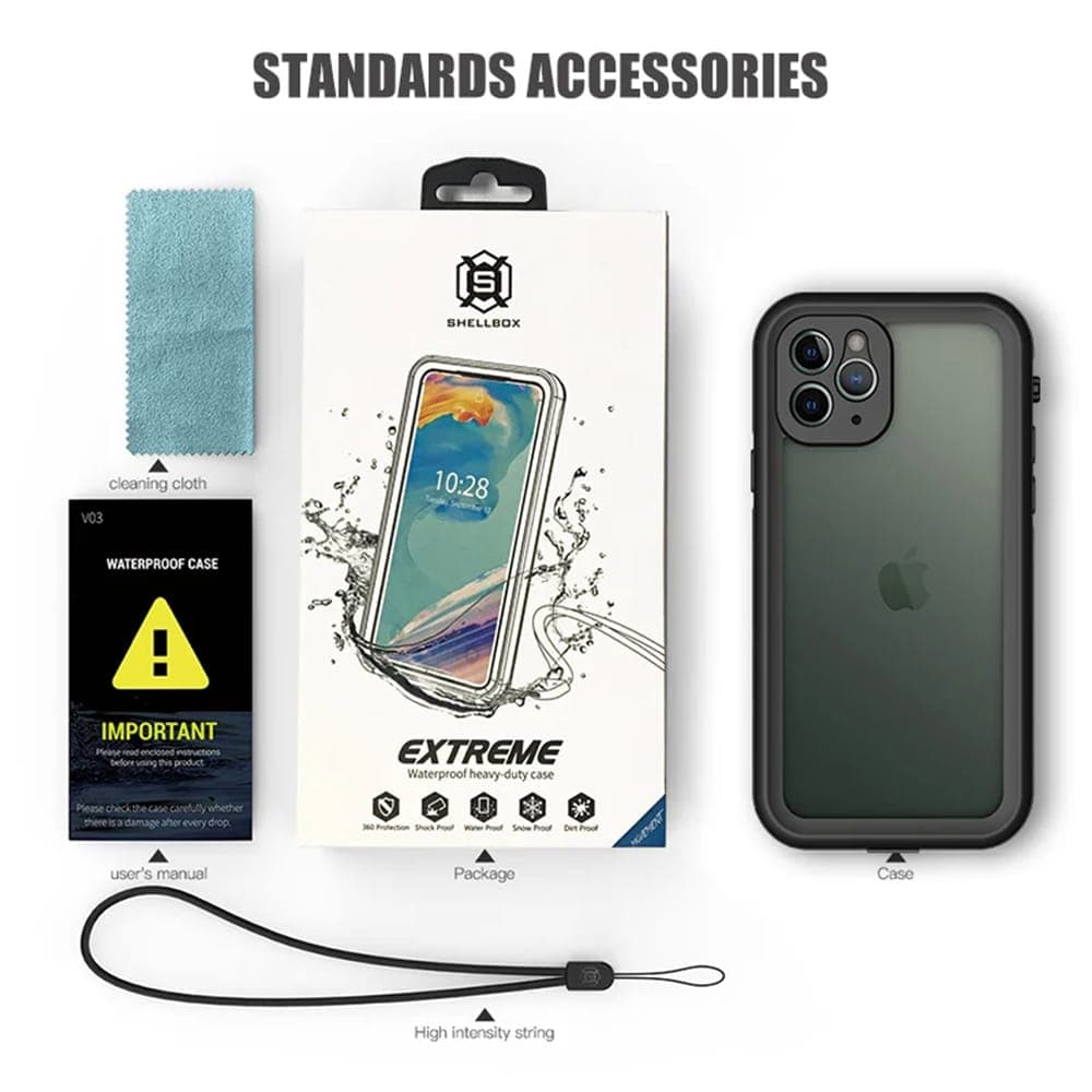 ShellBox - Αδιάβροχη Θήκη IP68 - iPhone 14 Pro Max - Μαύρο 6