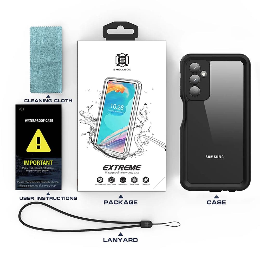ShellBox - Αδιάβροχη Θήκη IP68 - Samsung Galaxy A25 5G - Μαύρο 4