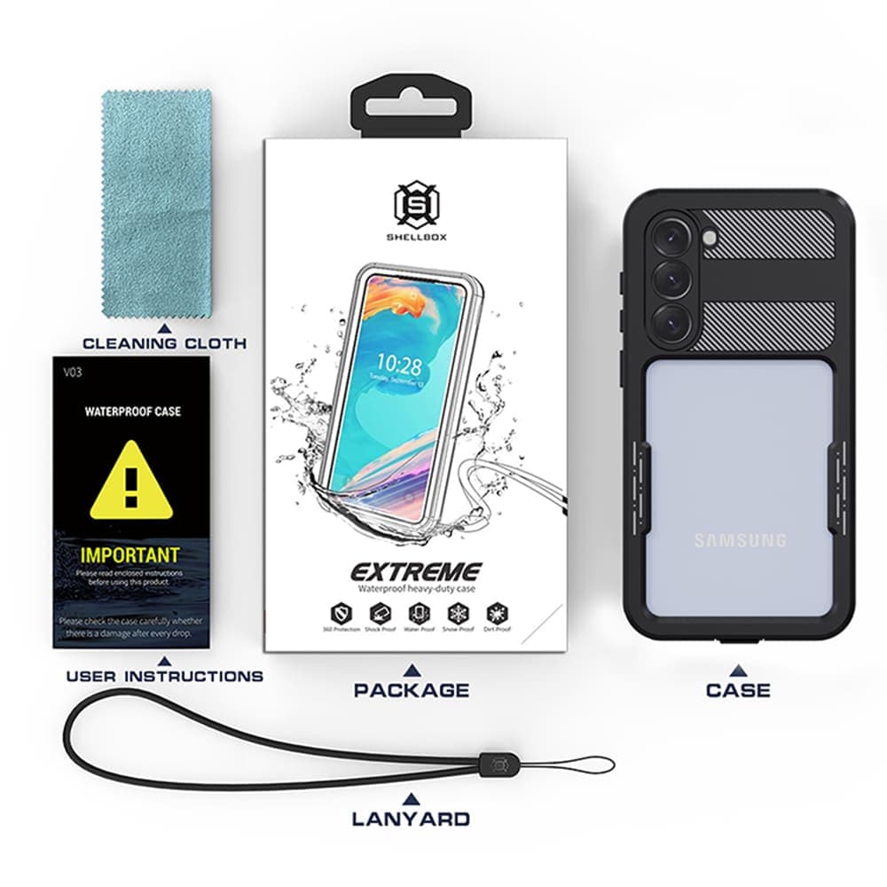ShellBox - Αδιάβροχη Θήκη IP68 - Samsung Galaxy S23 Plus - Μαύρο 6