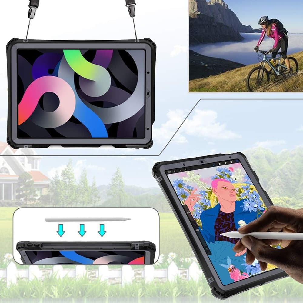 ShellBox - Αδιάβροχη IP68 - iPad Air 4 (2020) / Air 5 (2022) - Μαύρη 6