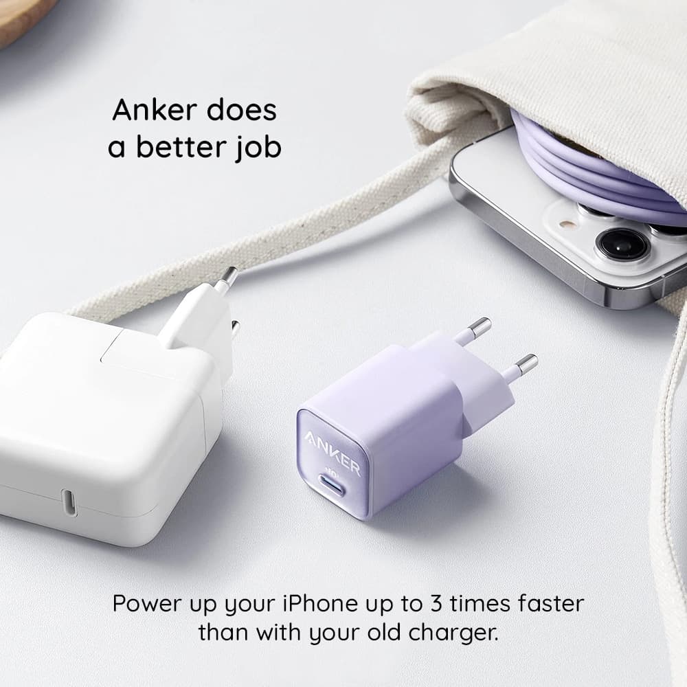 Anker - Φορτιστής τοίχου 511, Nano 3 (A2147G21) - GaN, Γρήγορη Φόρτιση, Type-C, 30W - Λευκό 8