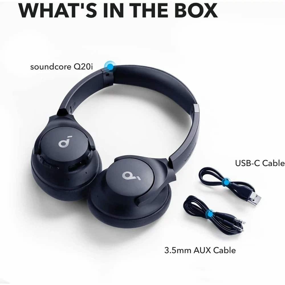 Anker - Ασύρματα Ακουστικά Life Q20i (A3004G31) - Bluetooth, Υβριδική Ενεργή Ακύρωση Θορύβου, Διπλές Συνδέσεις - Μπλε 8