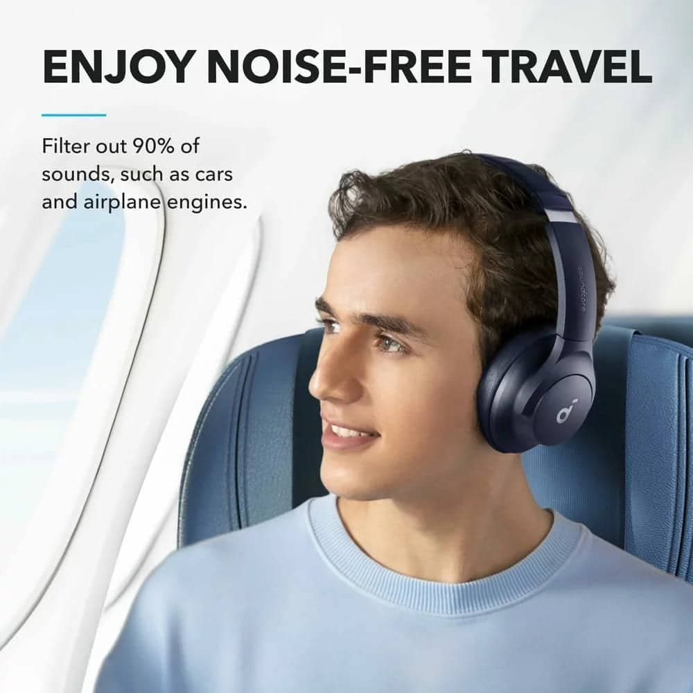 Anker - Ασύρματα Ακουστικά Life Q20i (A3004G31) - Bluetooth, Υβριδική Ενεργή Ακύρωση Θορύβου, Διπλές Συνδέσεις - Μπλε 3