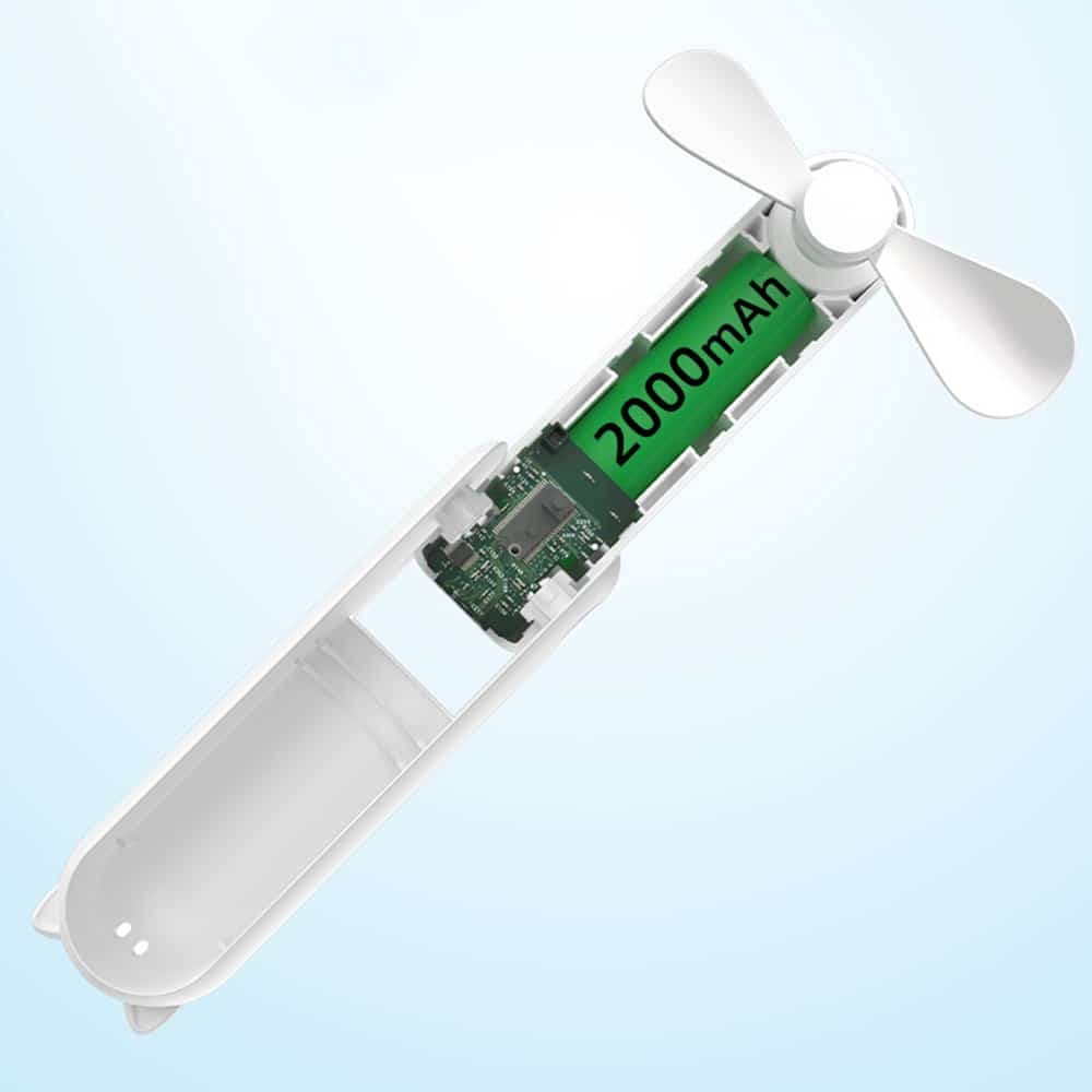 Μίνι Ανεμιστήρας Χειρός 2000mAh - USB, 3 Ταχύτητες, Φορητός - Techsuit HZ001 - Ροζ 4