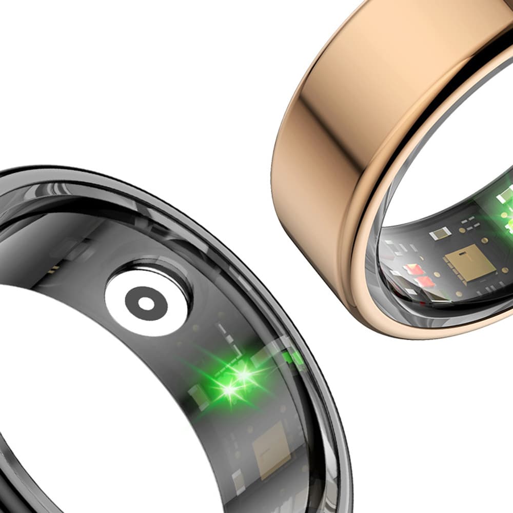 Techsuit - Smart Ring (R02) - Unisex, Pulse/Sleep/Fitness Monitor, Oxygen Saturation, QRing, Size 62.2mm - Black 4