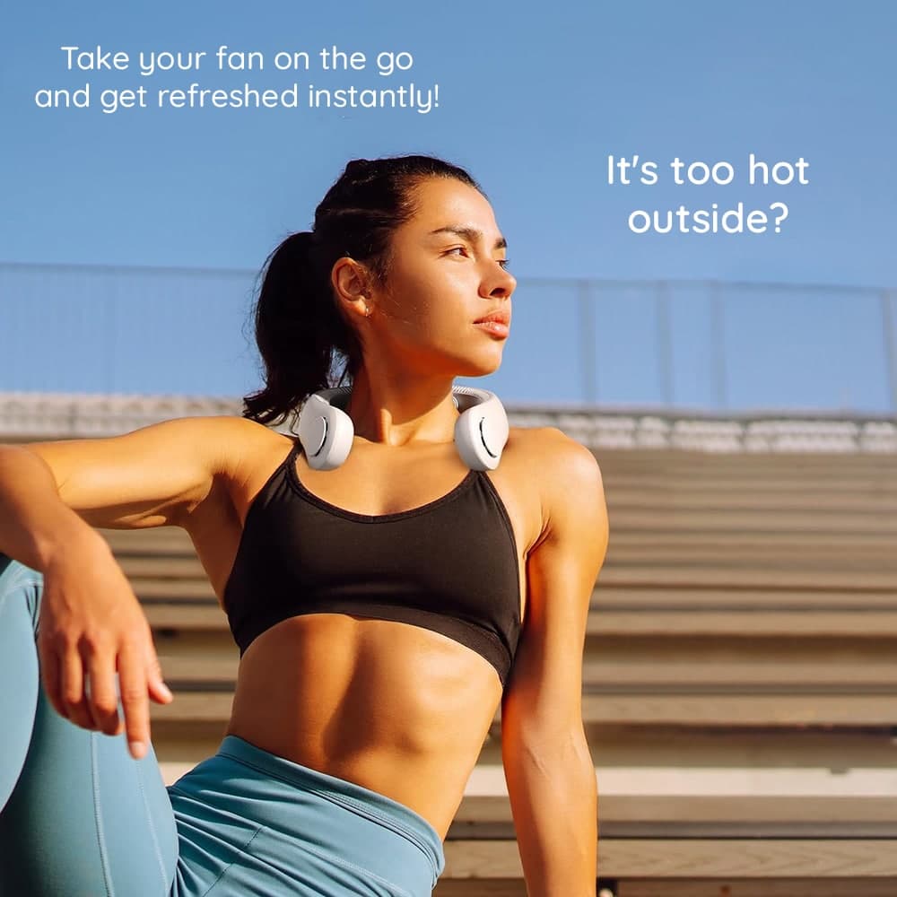 JisuLife - Πολυτελής Φορητός Ανεμιστήρας Λαιμού Life3 (FA14X) - 4000mAh, 5 Ταχύτητες - Πράσινο 8