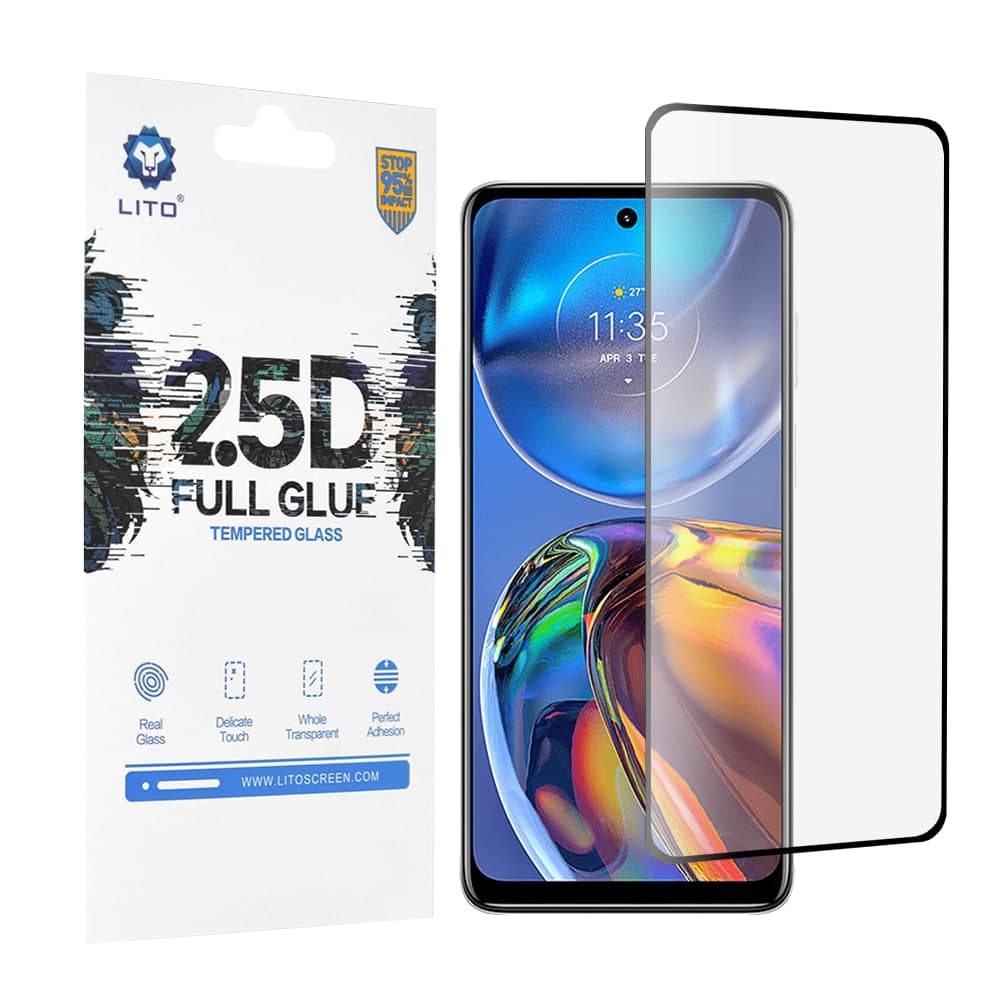 Lito - 2.5D FullGlue Γυαλί - Motorola Moto E32 / Moto E32s - Μαύρο