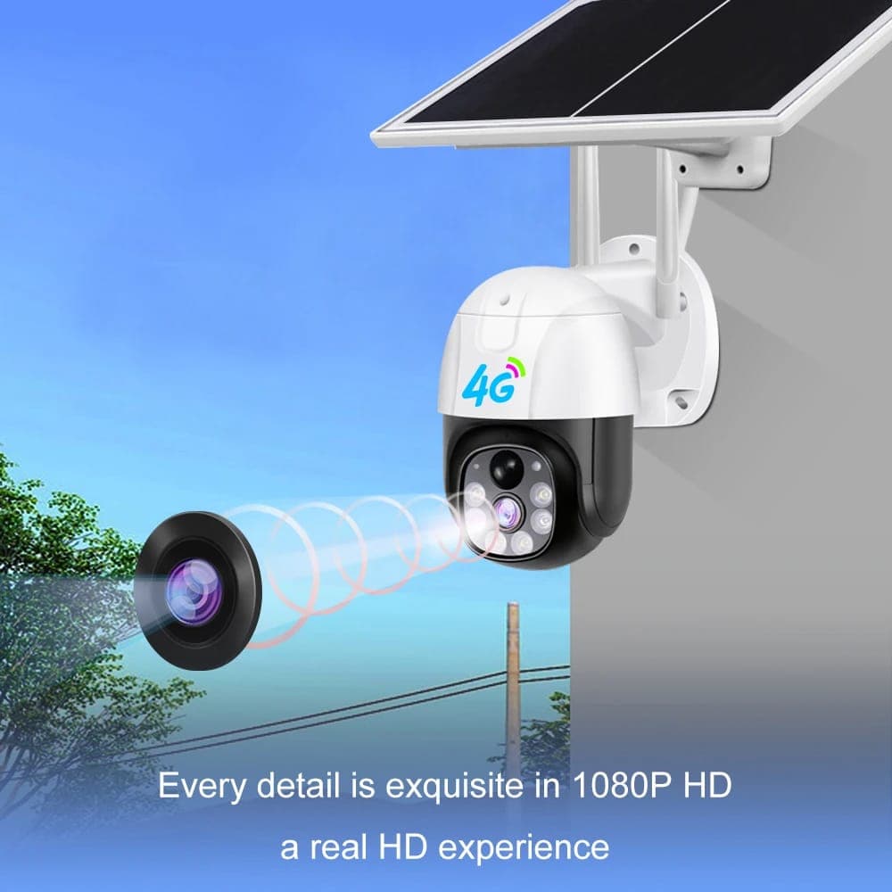 Techsuit - Εξωτερική Ηλιακή Κάμερα (VC9-WiFi/4G) - Full HD, Νυχτερινή Όραση, Ανίχνευση Κίνησης, Συναγερμός, Κάρτα Sim, Αδιάβροχη - Λευκή 4