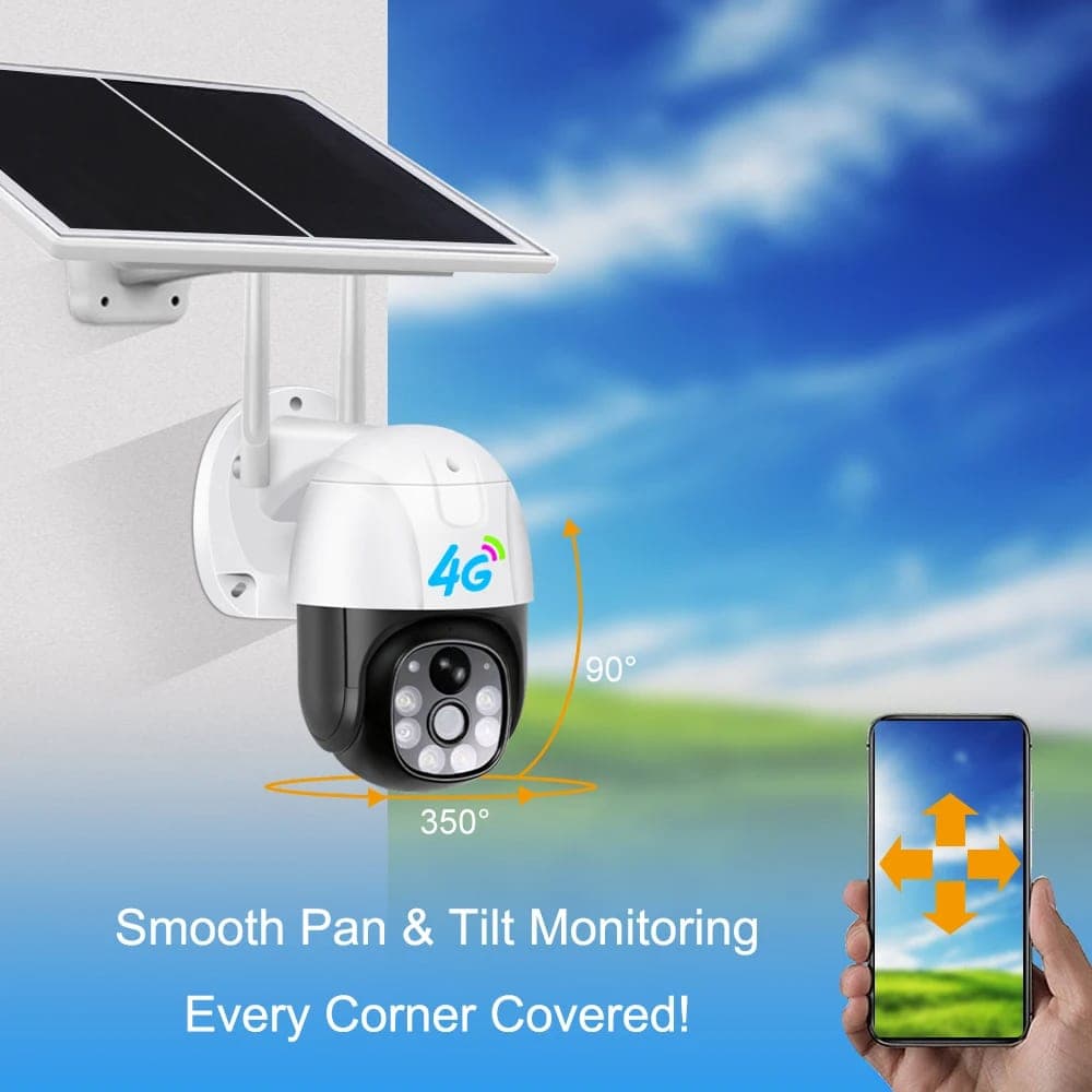 Techsuit - Εξωτερική Ηλιακή Κάμερα (VC9-WiFi/4G) - Full HD, Νυχτερινή Όραση, Ανίχνευση Κίνησης, Συναγερμός, Κάρτα Sim, Αδιάβροχη - Λευκή 5