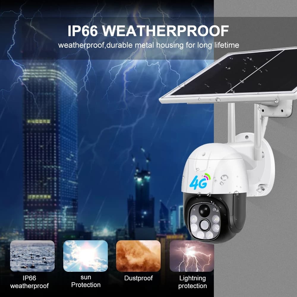 Techsuit - Εξωτερική Ηλιακή Κάμερα (VC9-WiFi/4G) - Full HD, Νυχτερινή Όραση, Ανίχνευση Κίνησης, Συναγερμός, Κάρτα Sim, Αδιάβροχη - Λευκή 8