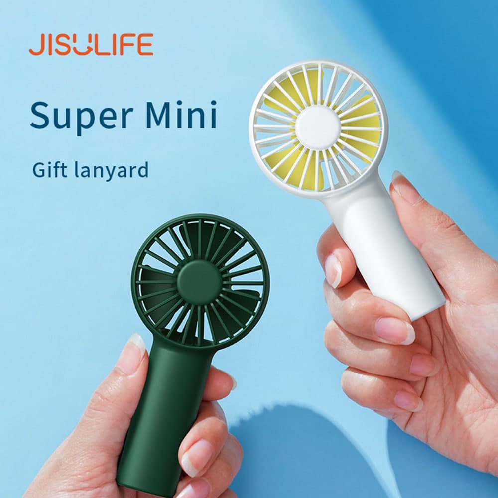 JisuLife - Πολυτελής Φορητός Μίνι Ανεμιστήρας Life1 (FA20) - Επαναφορτιζόμενος με USB-C, 3 Ταχύτητες Ανέμου, 2000mAh - Ροζ 5