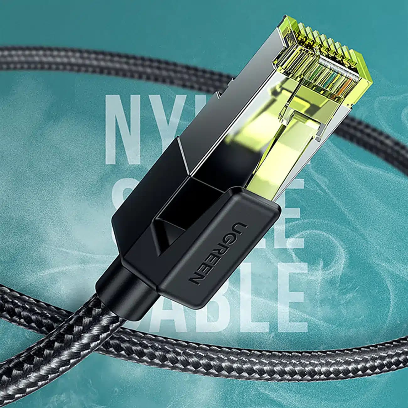 Ugreen NW150 80423 Καλώδιο Ethernet RJ45 Cat 7 10Gbps 2m - Μαύρο 2