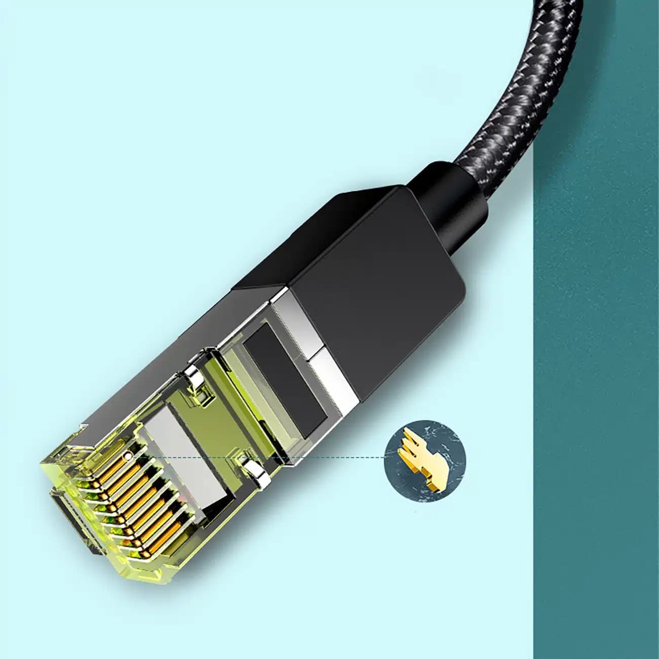 Ugreen NW150 80423 Καλώδιο Ethernet RJ45 Cat 7 10Gbps 2m - Μαύρο 5