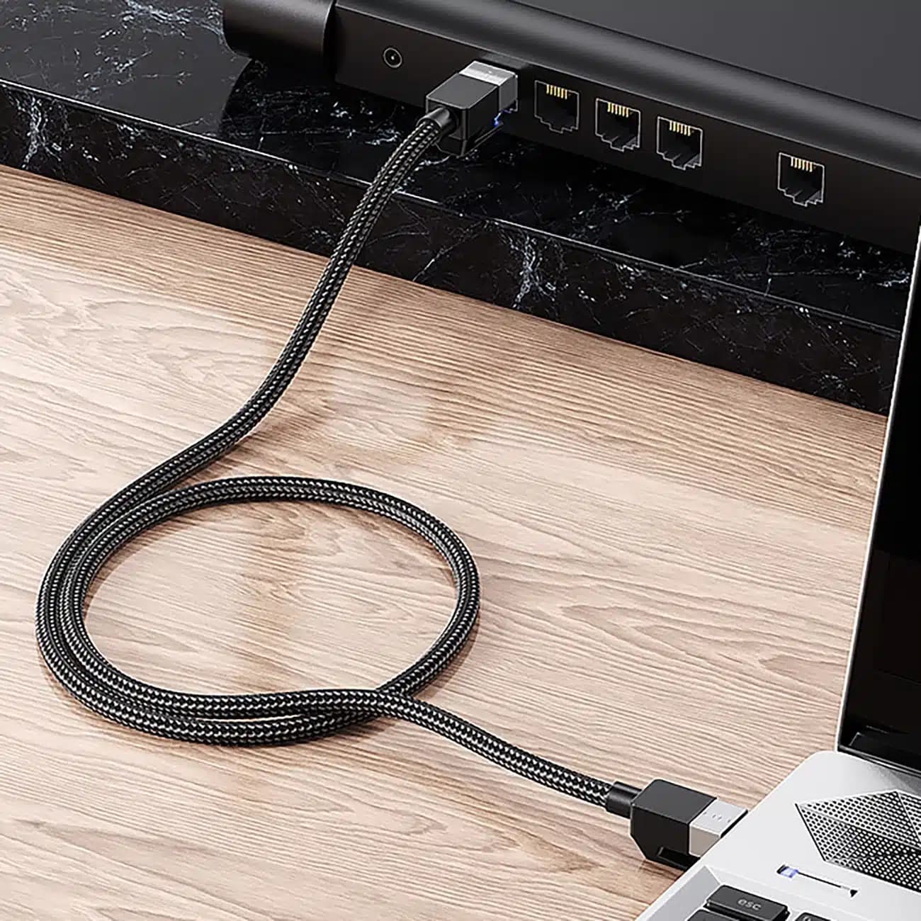 Ugreen NW153 Καλώδιο Ethernet RJ45 Cat8 με Χάλκινο Πυρήνα 1.5m - Μαύρο 10