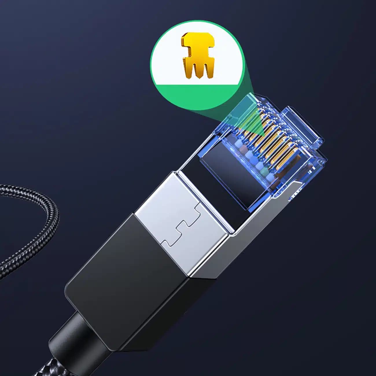 Ugreen NW153 Καλώδιο Ethernet RJ45 Cat8 με Χάλκινο Πυρήνα 1.5m - Μαύρο 11