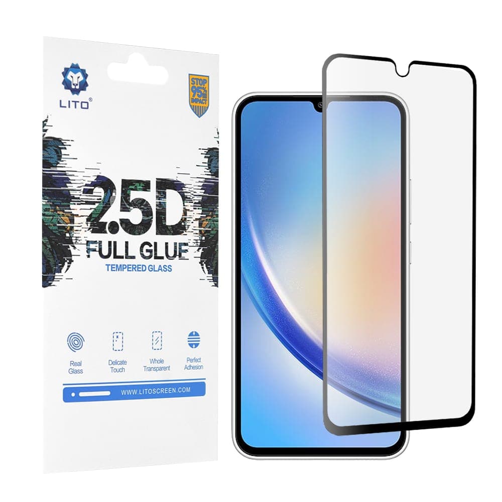 Lito - Γυαλί 2.5D FullGlue - Samsung Galaxy A34 5G - Μαύρο 2