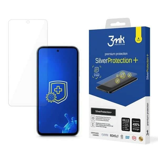 3MK SilverProtect+ Google Pixel 8A 5G Αντιμικροβιακή Μεμβράνη Εγκατάστασης με Υγρό