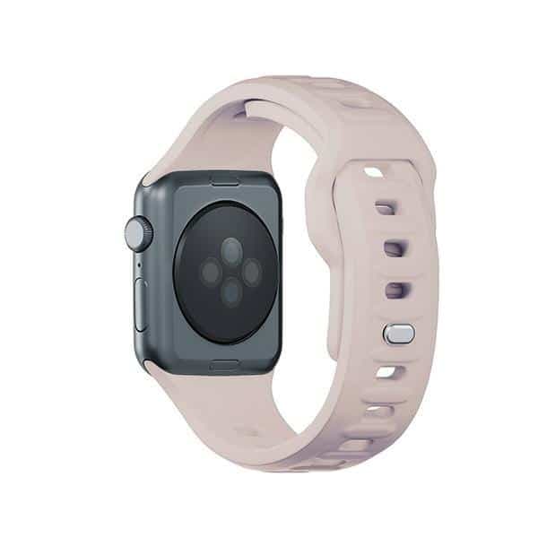 3MK Σιλικόνης Λουράκι Ρολογιού ροζ-μπεζ/ latte για Apple Watch 38/40/41mm 11