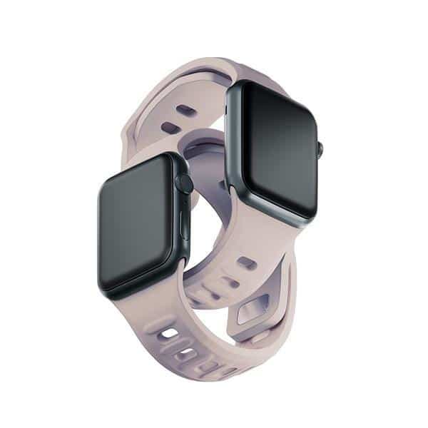 3MK Σιλικόνης Λουράκι Ρολογιού ροζ-μπεζ/ latte για Apple Watch 38/40/41mm 13