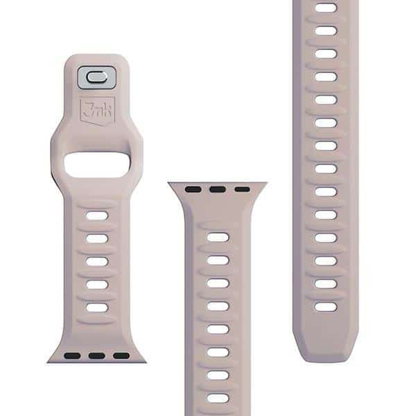 3MK Σιλικόνης Λουράκι Ρολογιού ροζ-μπεζ/ latte για Apple Watch 38/40/41mm 14