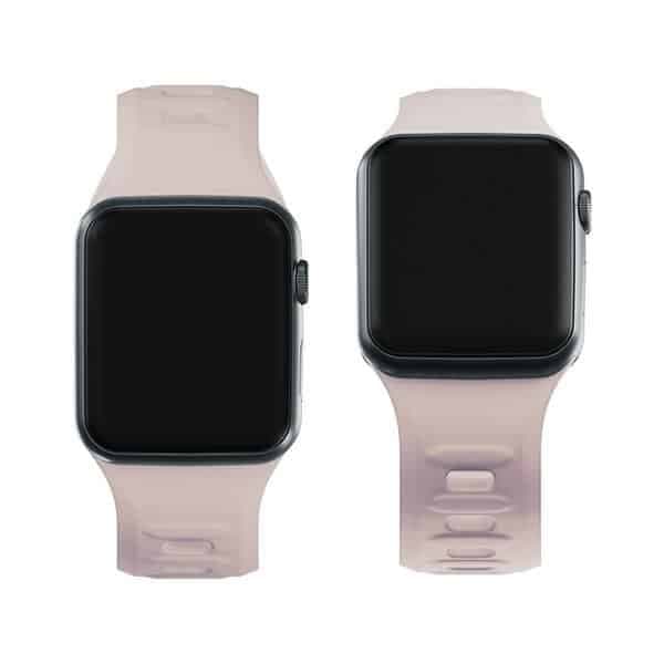 3MK Σιλικόνης Λουράκι Ρολογιού ροζ-μπεζ/ latte για Apple Watch 38/40/41mm 3