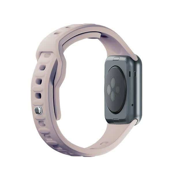 3MK Σιλικόνης Λουράκι Ρολογιού ροζ-μπεζ/ latte για Apple Watch 38/40/41mm 4