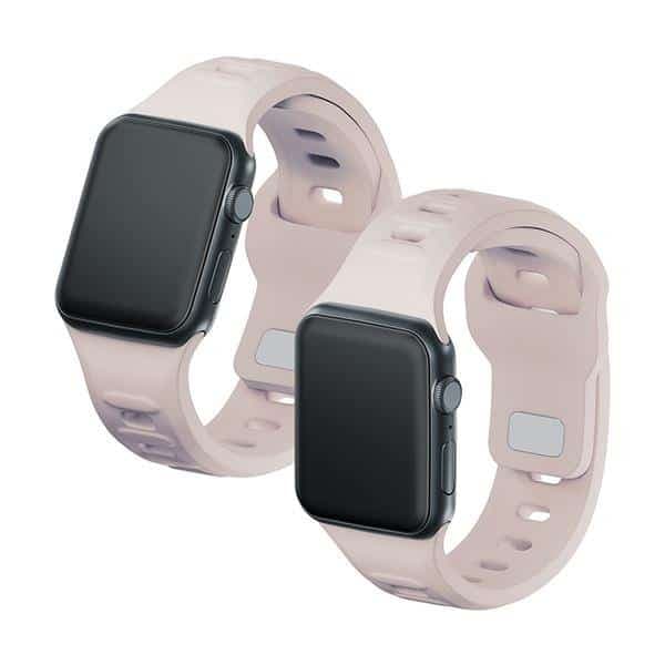 3MK Σιλικόνης Λουράκι Ρολογιού ροζ-μπεζ/ latte για Apple Watch 38/40/41mm 5