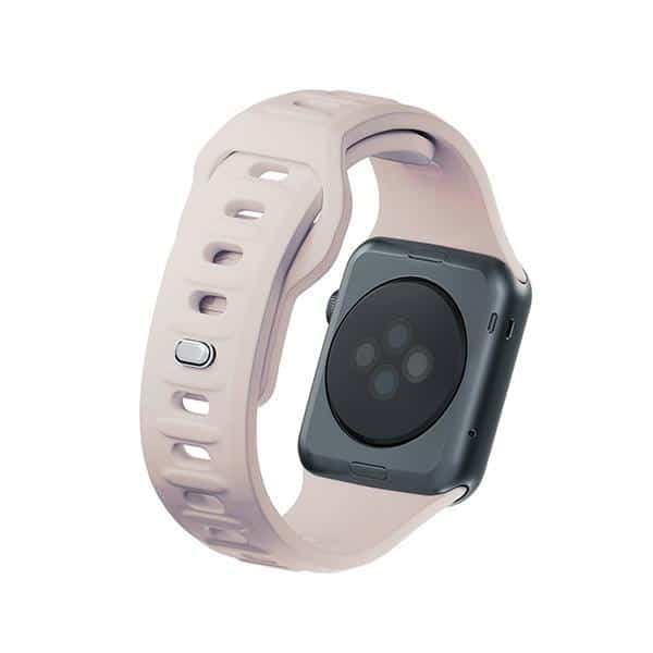 3MK Σιλικόνης Λουράκι Ρολογιού ροζ-μπεζ/ latte για Apple Watch 38/40/41mm 6