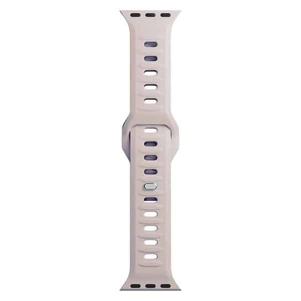 3MK Σιλικόνης Λουράκι Ρολογιού ροζ-μπεζ/ latte για Apple Watch 38/40/41mm 7