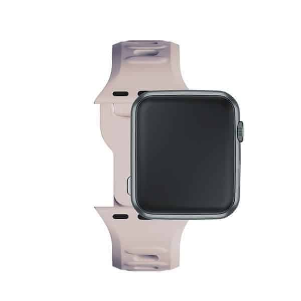 3MK Σιλικόνης Λουράκι Ρολογιού ροζ-μπεζ/ latte για Apple Watch 38/40/41mm 9