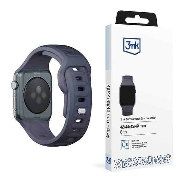 3MK Σιλικόνης Λουράκι Ρολογιού γκρι/γκρι για Apple Watch 42/44/45/49mm