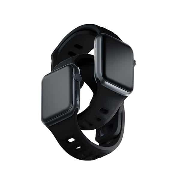 3MK Σιλικόνης Λουράκι Ρολογιού μαύρο για Apple Watch 38/40/41mm 13
