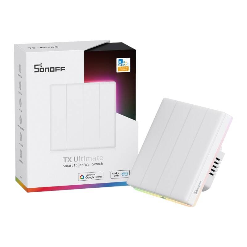 Έξυπνος Διακόπτης Τοίχου με Αφή Wi-Fi Sonoff TX T5 4C (4-κανάλια) 4