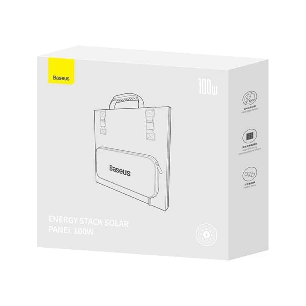 Baseus - Φωτοβολταϊκό Πάνελ (CCNL050006) - 100W, Energy Stack, Σχεδιασμός που διπλώνει, 1588 x 396mm - Ψυχρό Πράσινο 8