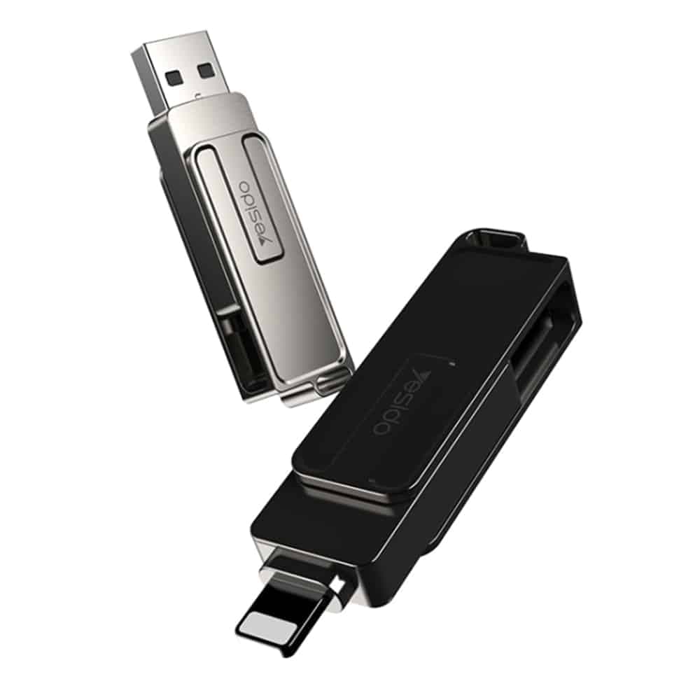 Yesido - Memory Stick (FL16) - OTG, USB, Lightning, 5Gbps, 256GB - Ασημί 3