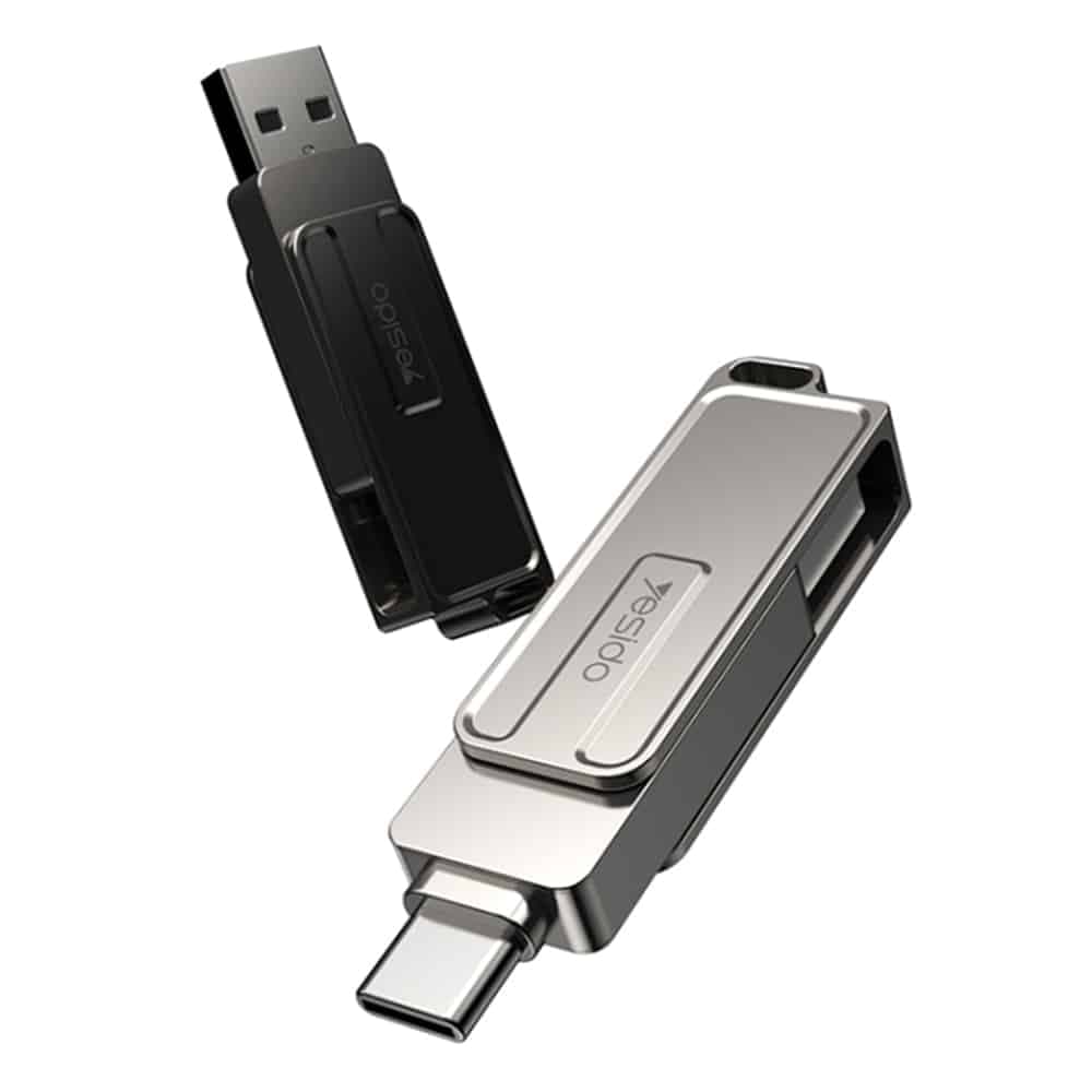 Yesido - Memory Stick (FL17) - OTG, USB, Type-C, 5Gbps, 128GB - Ασημί 3