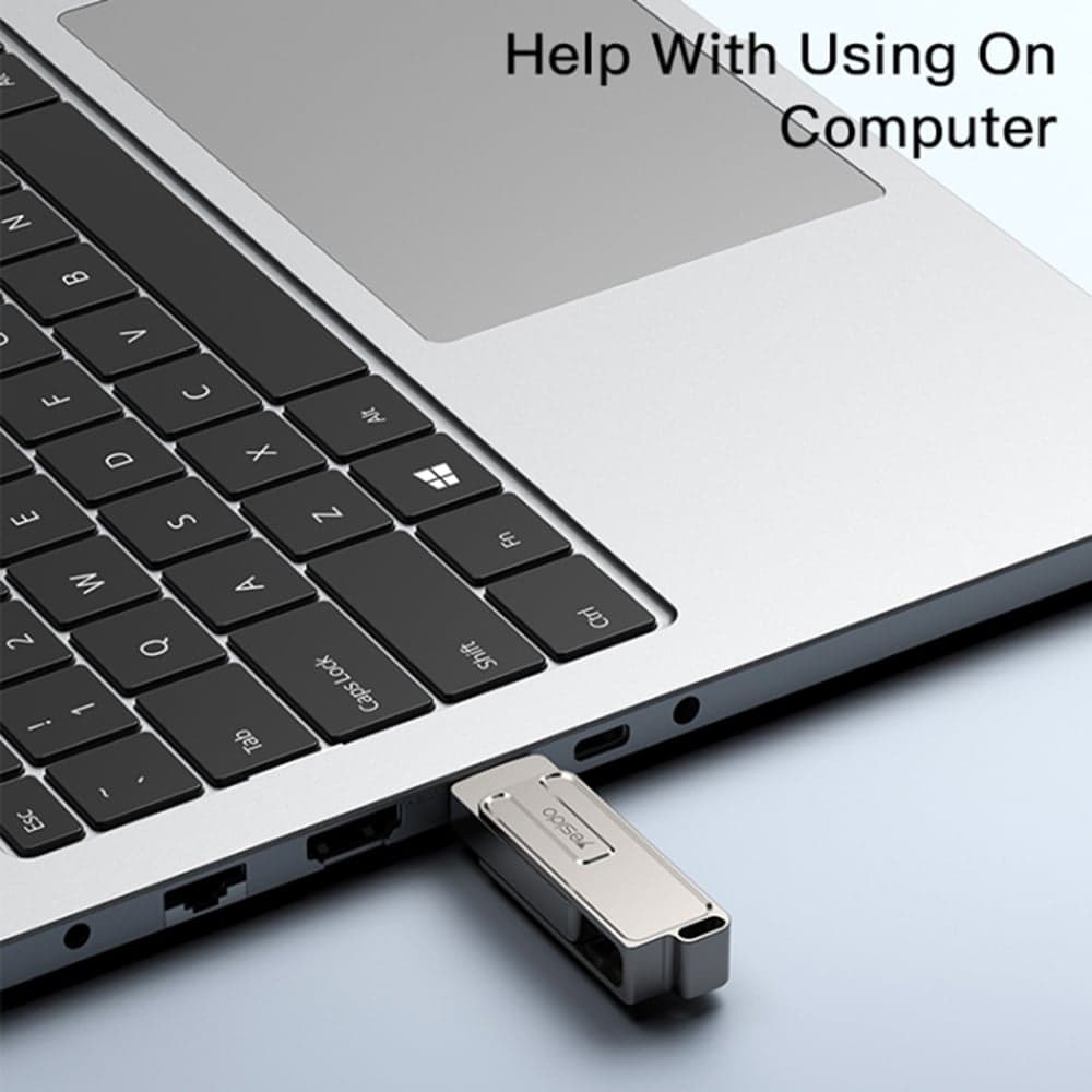 Yesido - Memory Stick (FL17) - OTG, USB, Type-C, 5Gbps, 128GB - Ασημί 6