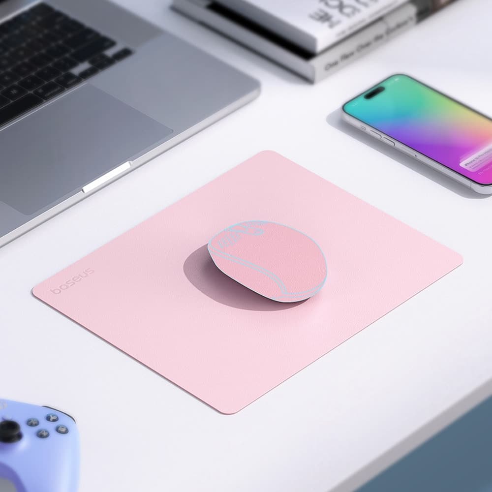 Baseus - Mousepad (B01055504511-00) - για Γραφείο, Gaming, Σπίτι, από Δέρμα PU - Νεφελώδες Μωβ 4