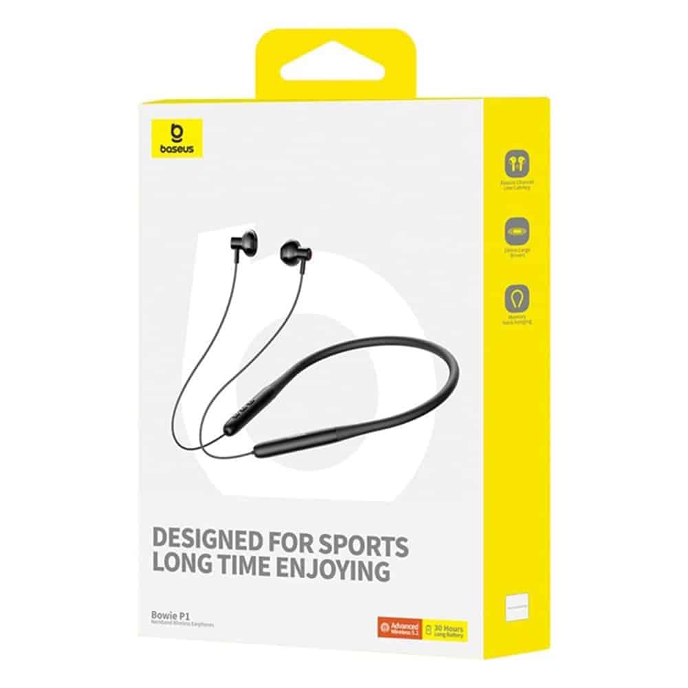 Baseus - Ακουστικά Bluetooth Bowie P1 (A00025800113-Z1) - Ημι-ενσωματωμένα στον λαιμό, Bluetooth 5.2 - Cluster Μαύρο 8