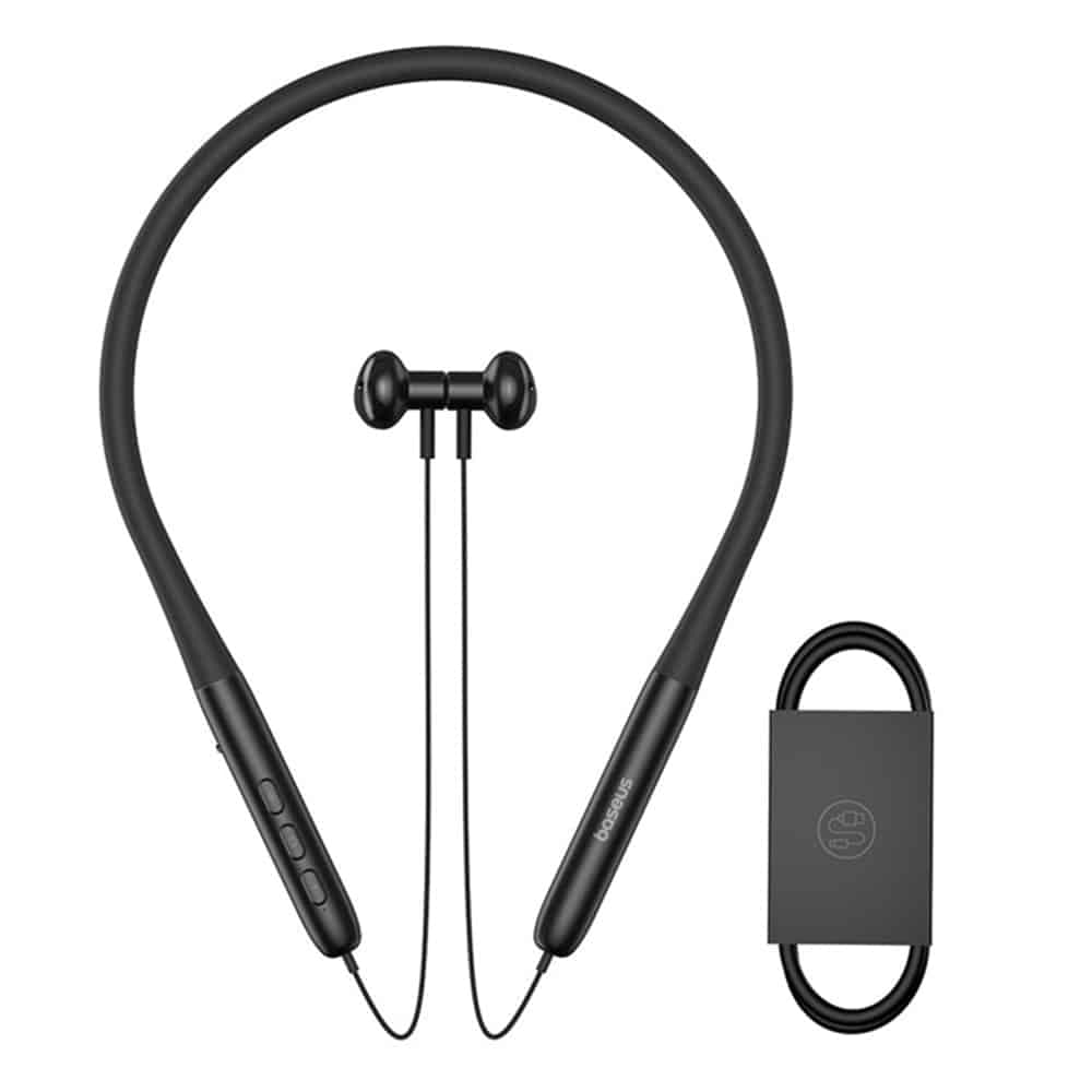 Baseus - Ακουστικά Bluetooth Bowie P1 (A00025800113-Z1) - Ημι-ενσωματωμένα στον λαιμό, Bluetooth 5.2 - Cluster Μαύρο