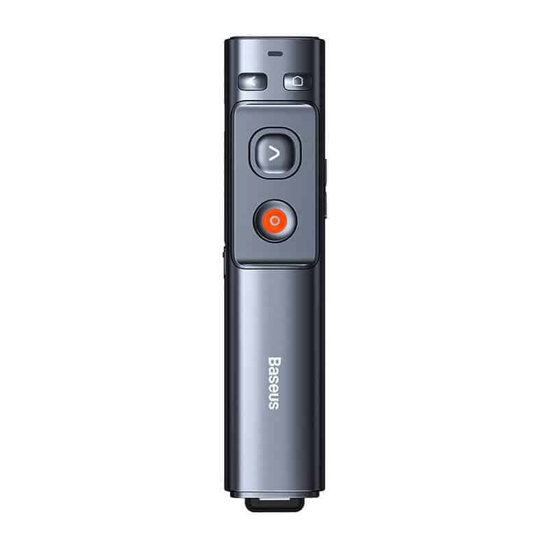 Baseus - Τηλεχειριστήριο Orange Dot (WKCD010013) - για Παρουσίαση, με Πράσινο Δείκτη Laser - Γκρι 4