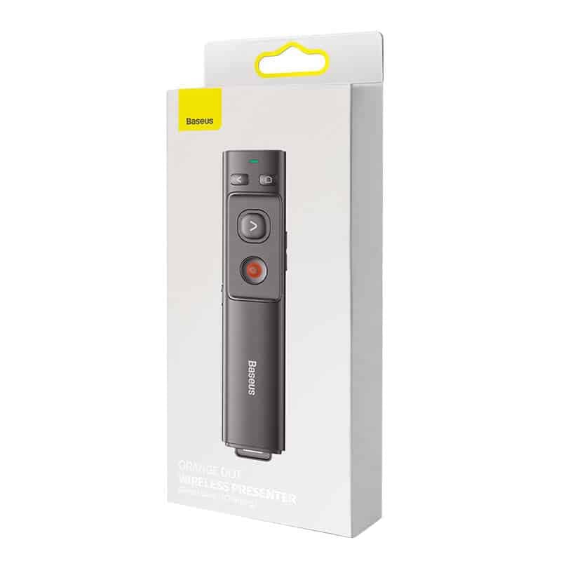 Baseus - Τηλεχειριστήριο Orange Dot (WKCD010013) - για Παρουσίαση, με Πράσινο Δείκτη Laser - Γκρι 8