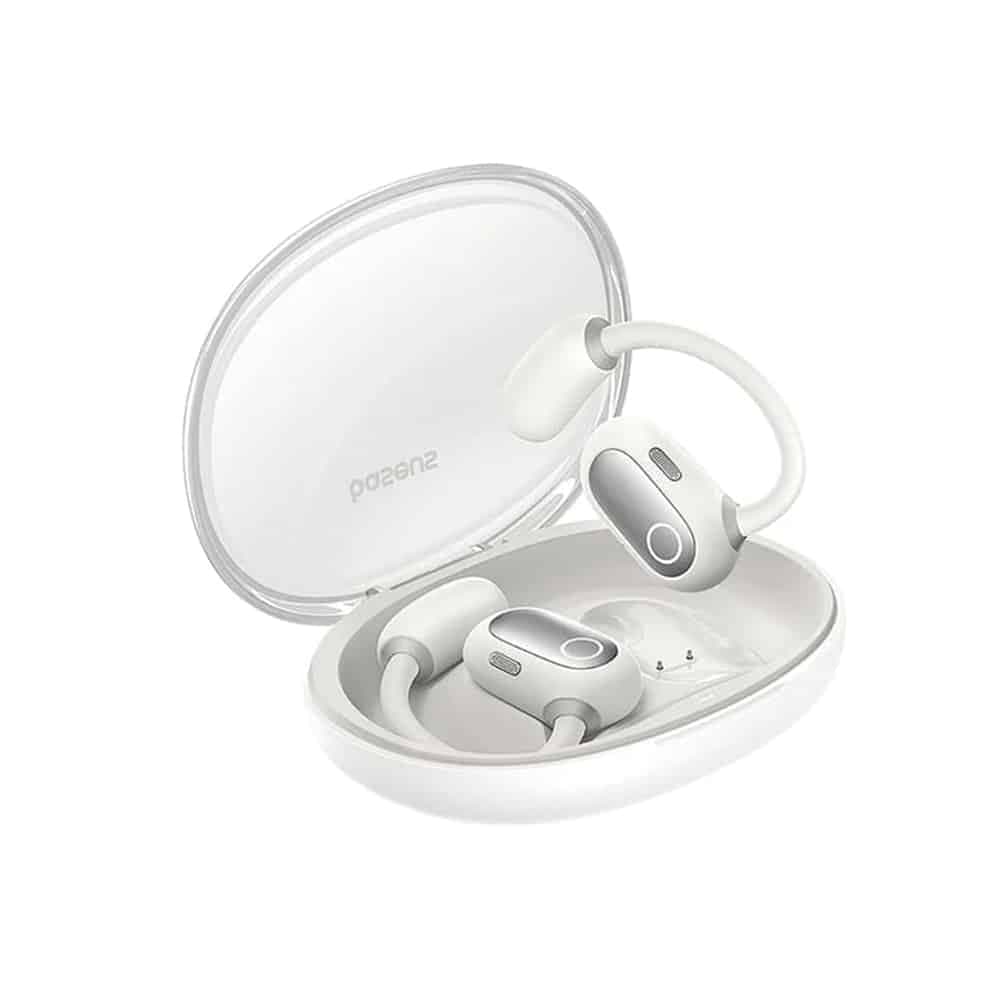 Baseus - Ασύρματα Ακουστικά PM20A (A00064400221-00) - Ανοιχτού Αυτιού, Πραγματικά Ασύρματα, Bluetooth 5.3, 380mAh - Λαμπερό Λευκό
