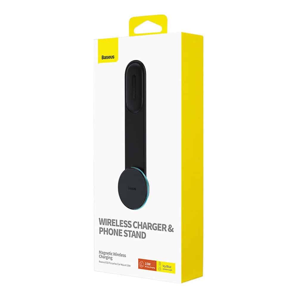 Baseus - Βάση Αυτοκινήτου με Ασύρματη Φόρτιση C02 Pro (C40156000111-00) - Μαγνητική Λαβή για Ταμπλό, 15W - Μαύρο 8