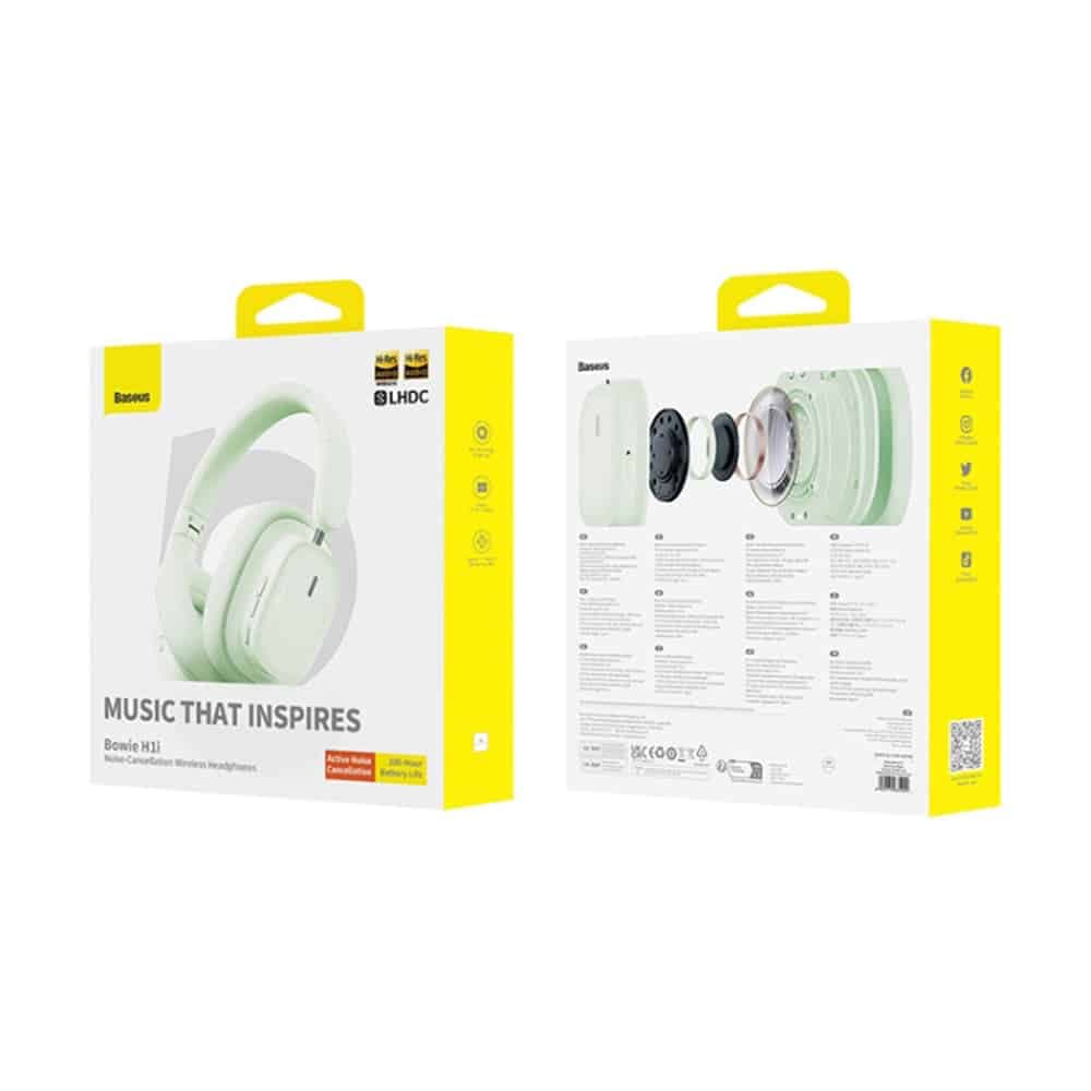 Baseus - Ασύρματα Ακουστικά Bowie H1i (A00050402633-00) - Ακύρωση Θορύβου, Bluetooth 5.3 - Φυσικό Πράσινο 8